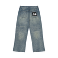 MB0033 - Men’s Vintage Wash Wide Leg Jeans