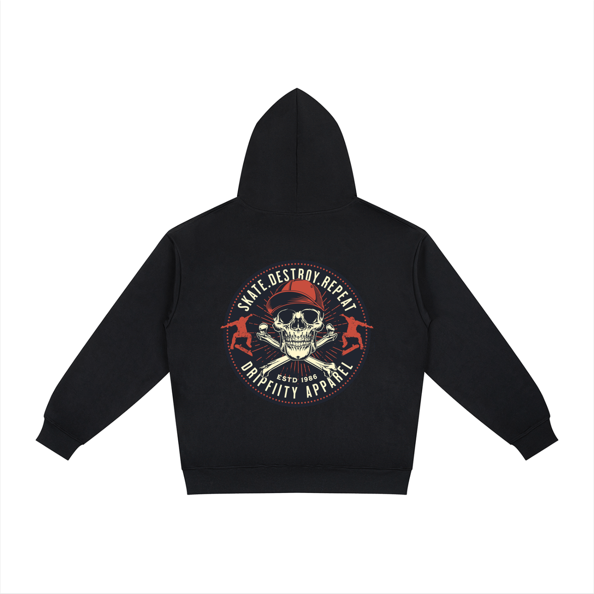 Skate.Destroy.Repeat - Relaxed Fit Hoodie
