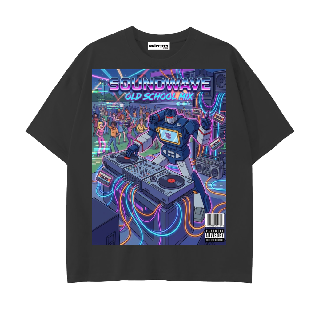 Sound Waves Vol 1 - Drop Shoulder Cotton T-Shirt