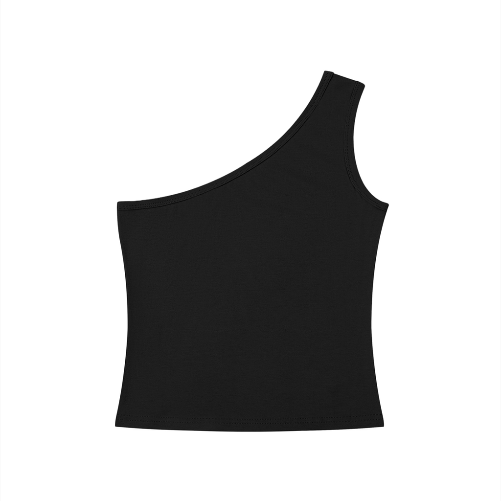 Dripfitty Slipfitty 1S - Women's One-Shoulder Crop T-Shirt