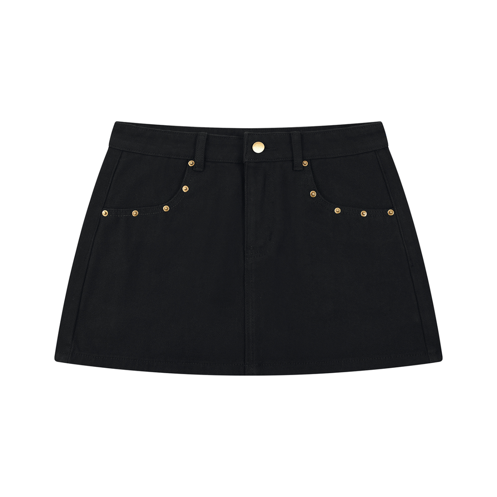 The Stud Mini - Women's Studded Denim Mini Skirt