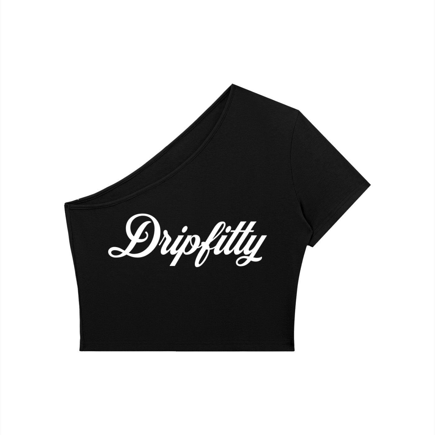 The UnaCrop - Women's One-Shoulder Crop T-Shirt