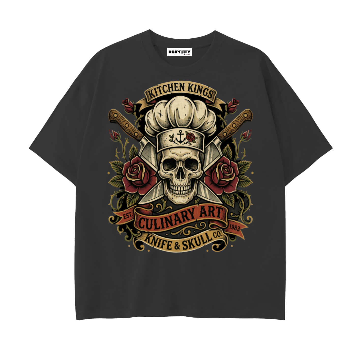 Kitchen Kings - Drop Shoulder Cotton T-Shirt