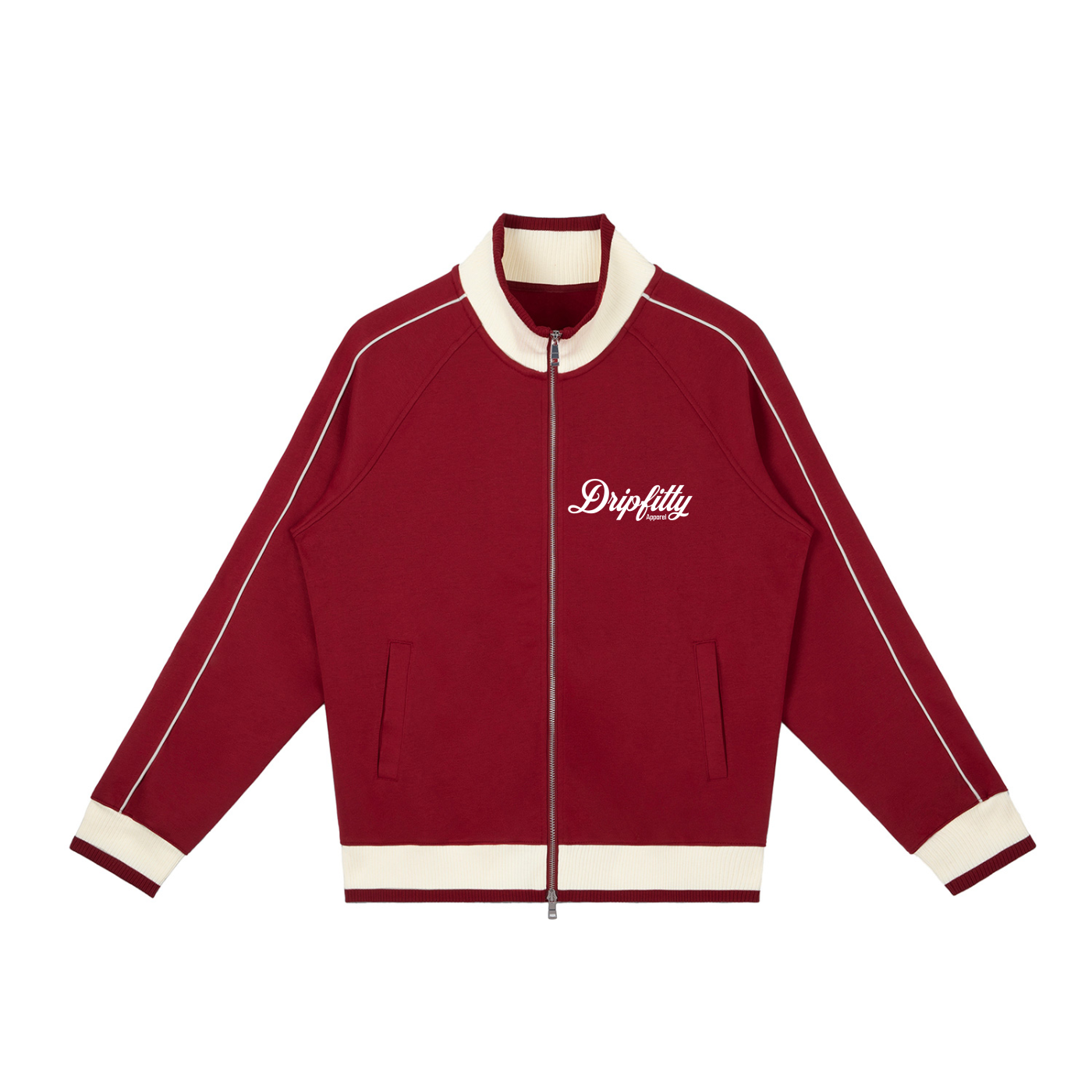 Dripfitty Track Star - Color Block Raglan Sleeve Zip Track Jacket