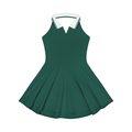 Stylin Vibes - Women's Collared Halter A-Line Tennis Dress