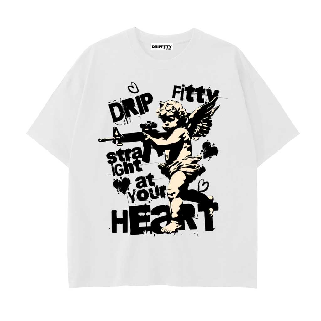 Straight Shot - Drop Shoulder Cotton T-Shirt