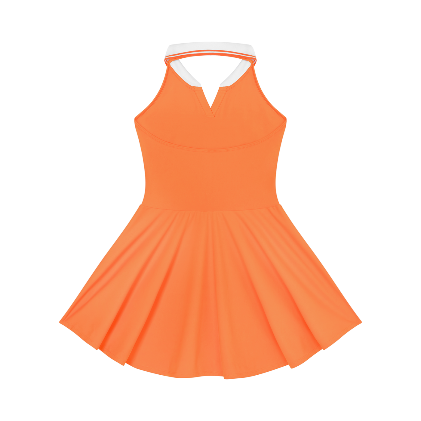Stylin Vibes - Women's Collared Halter A-Line Tennis Dress