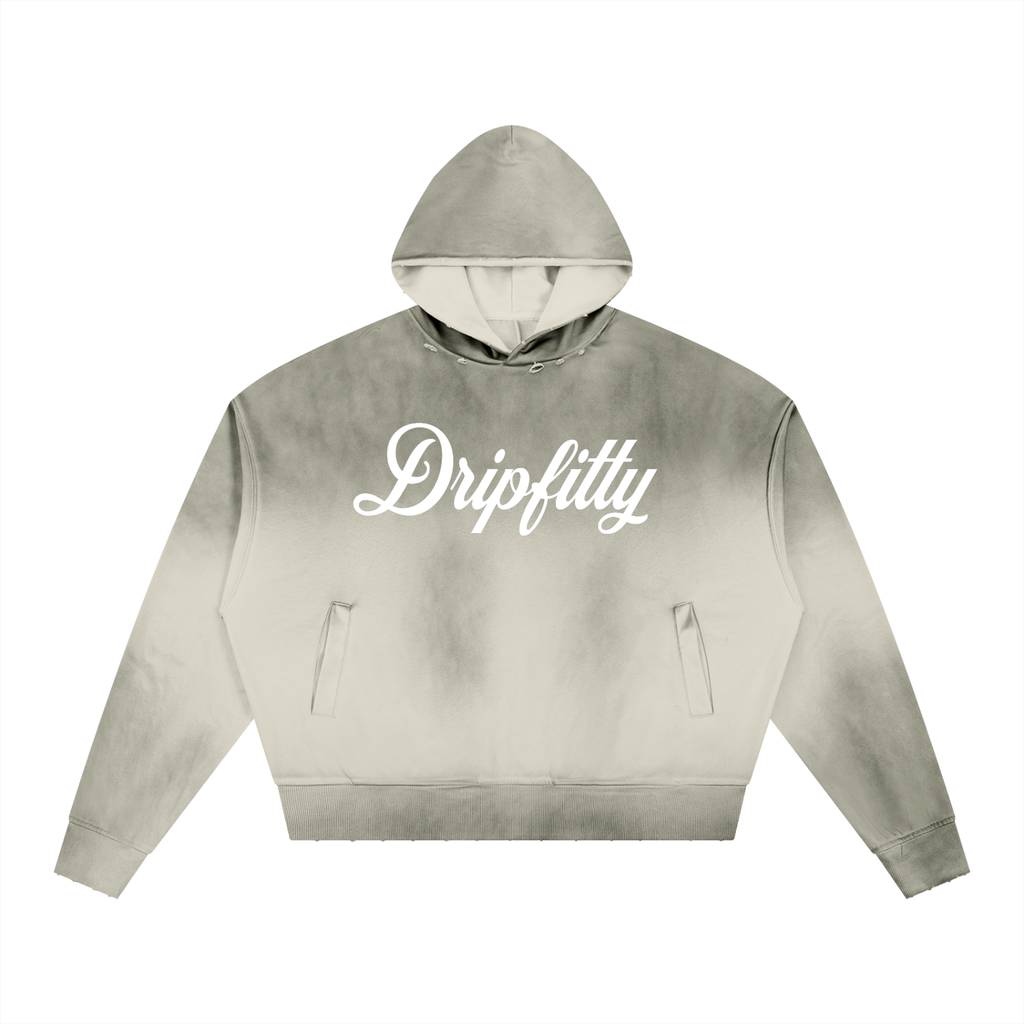 Fade to Black - Unisex Sunfade Distressed Boxy Hoodie