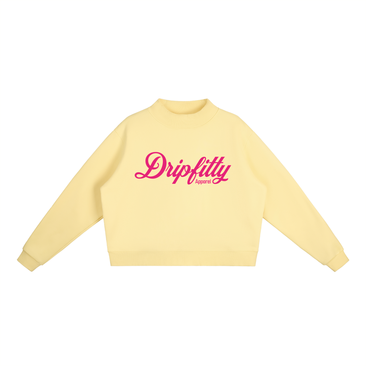 Dripfitty Mockin Around 2 - Essential Fleece Mock-Neck Crew Sweatshirt