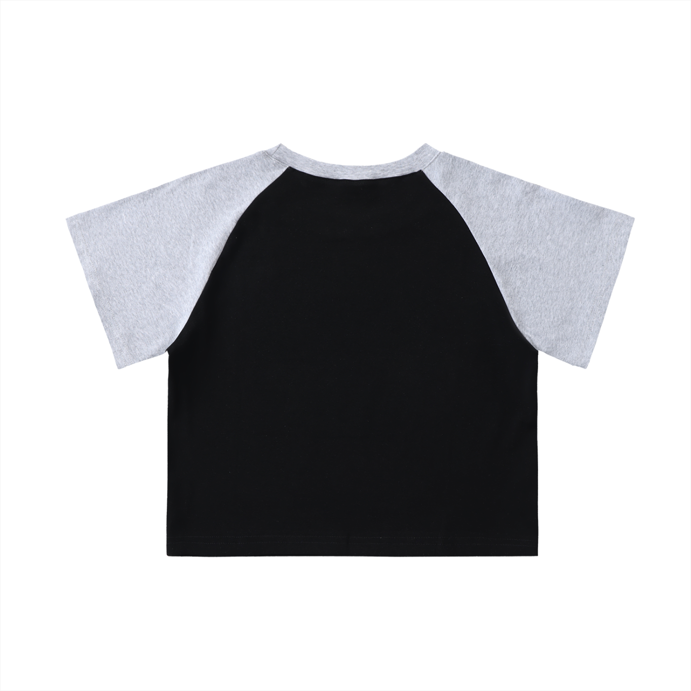 King Kitty Logo - Color-Blocked Raglan Sleeve Crop Top