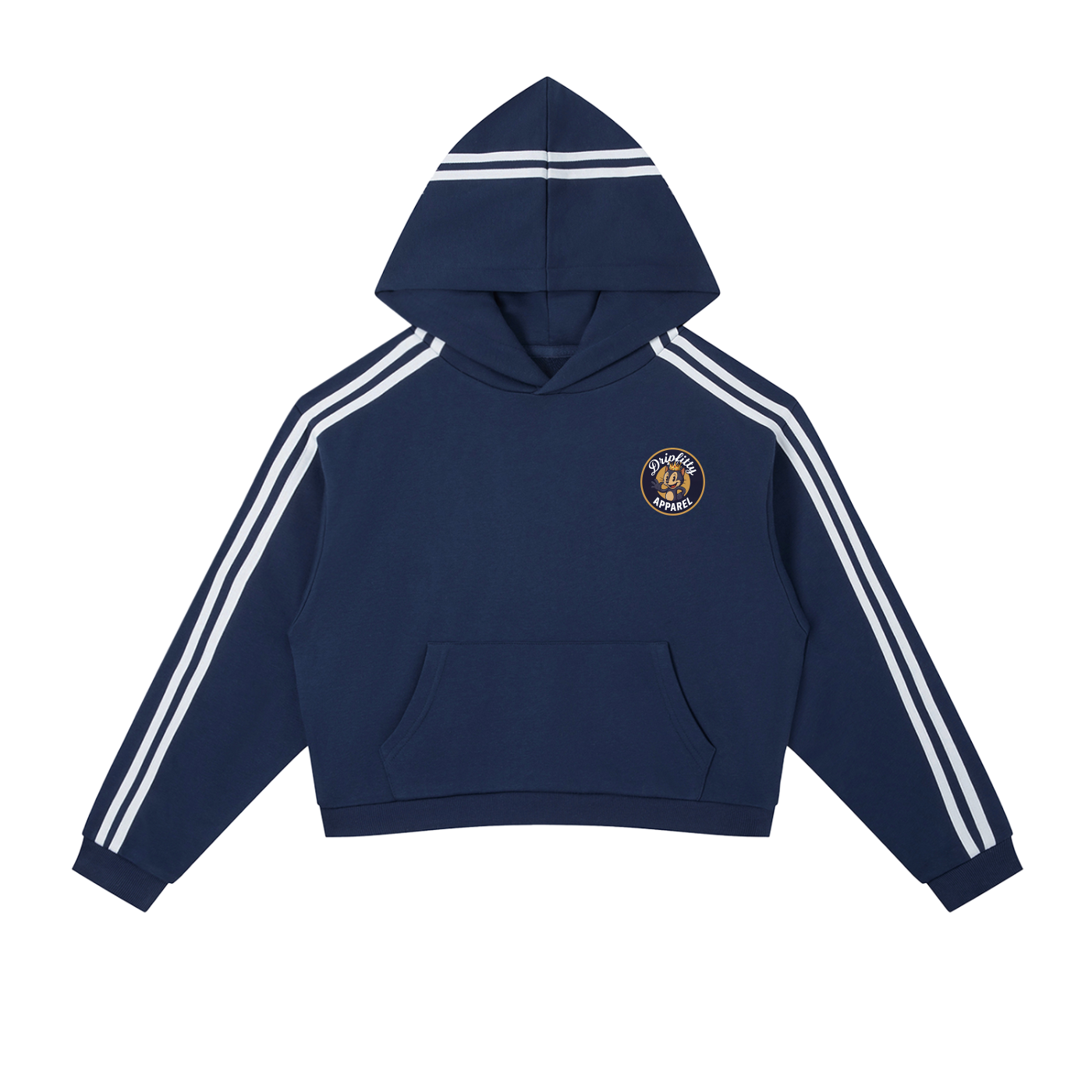 Sidewinder Cropper - Contrast Side Stripe Cropped Hoodie