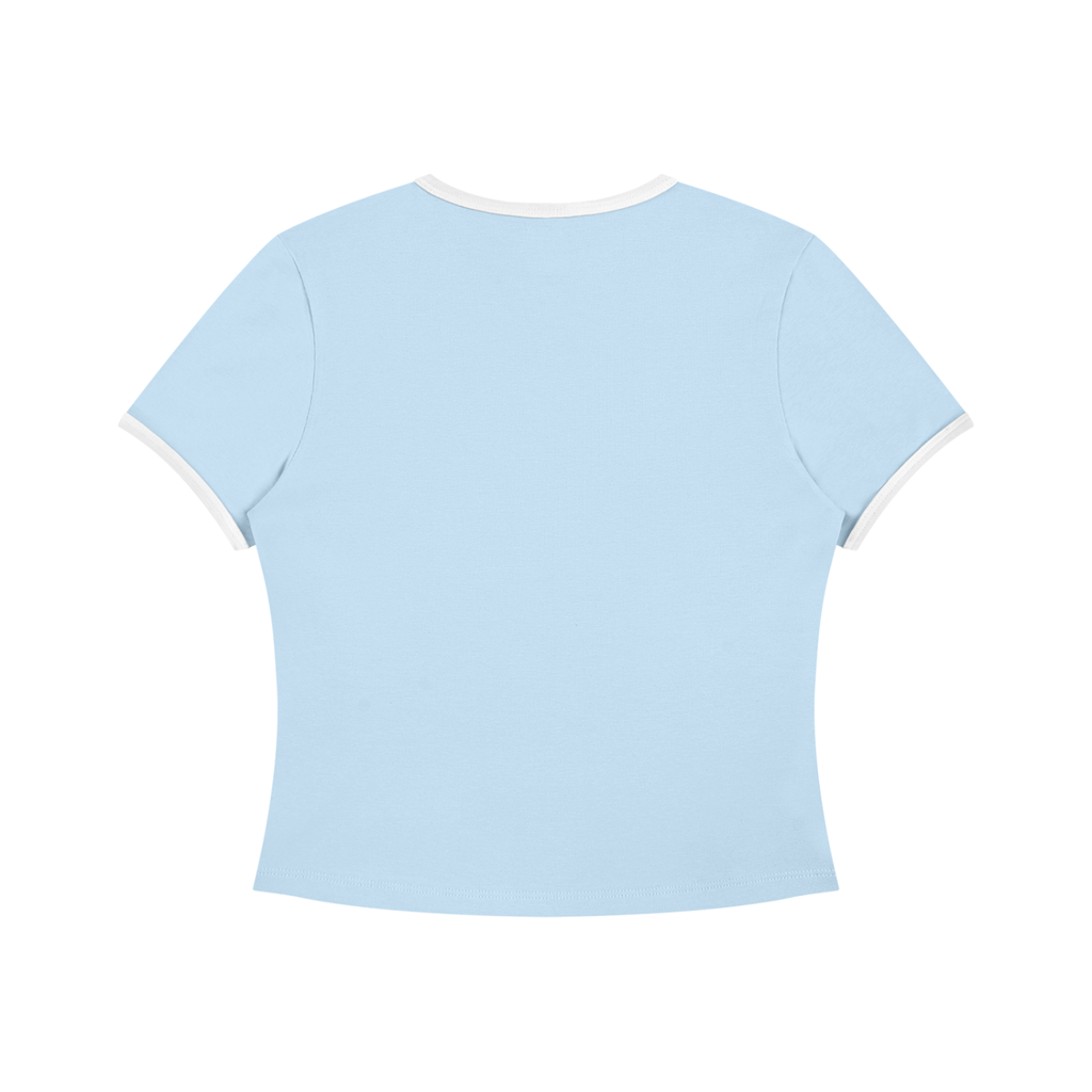 Chillaxing Cropper - Women’s Color Block Crop T-Shirt