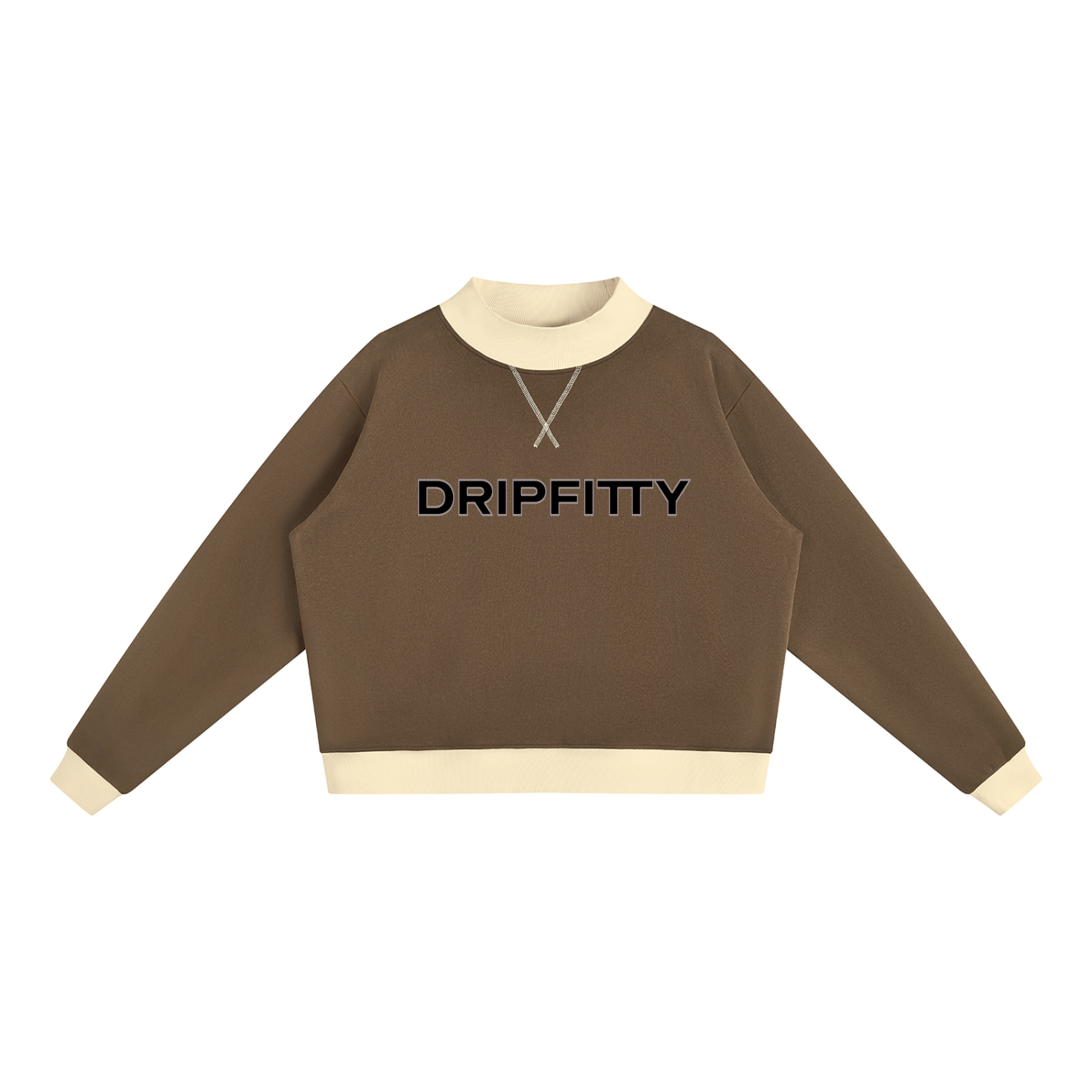 With Da Crew - Women’s Mock Neck Crewneck Sweatshirt