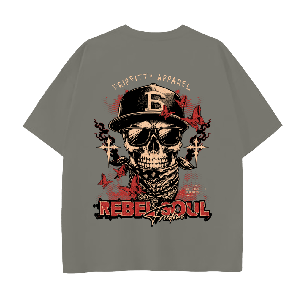 Rebel Soul - Drop Shoulder Cotton T-Shirt