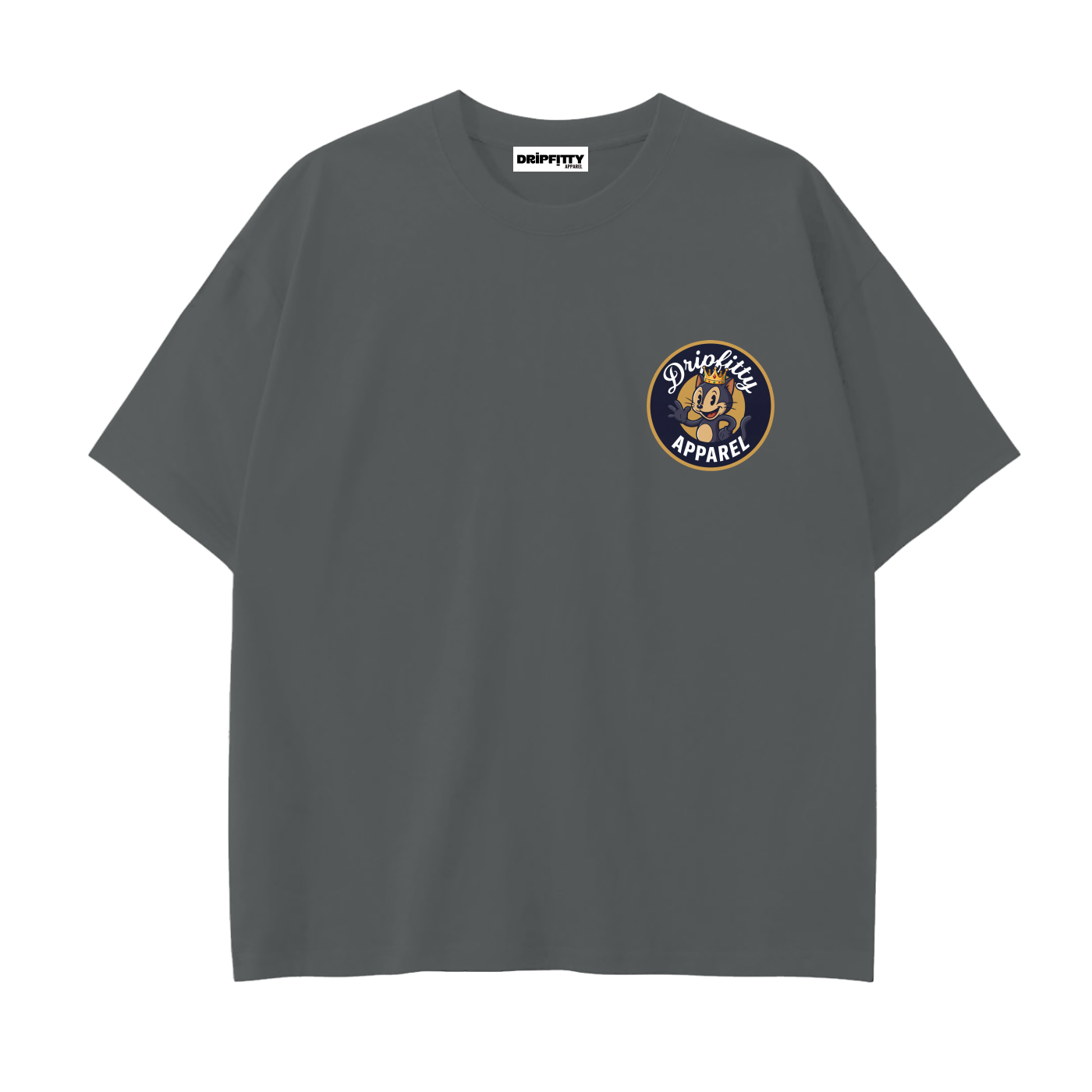 Super Skate Kitty - Drop Shoulder Cotton T-Shirt