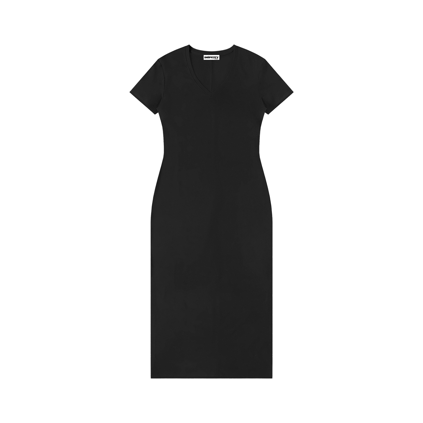 Jane Down the Lane - Women's V-Neck Short Sleeve Maxi Dress