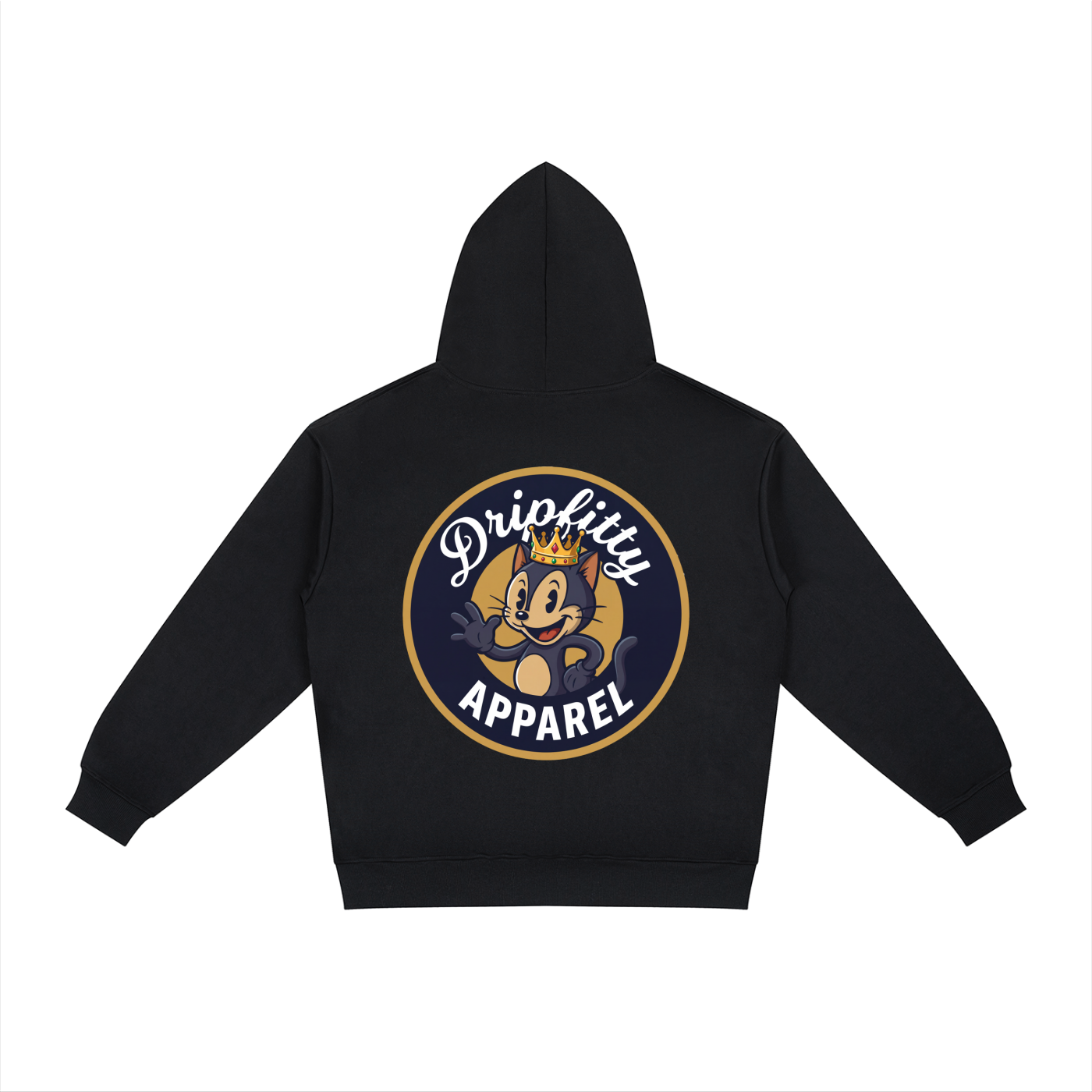 King Kitty Logo - Relaxed Fit Hoodie