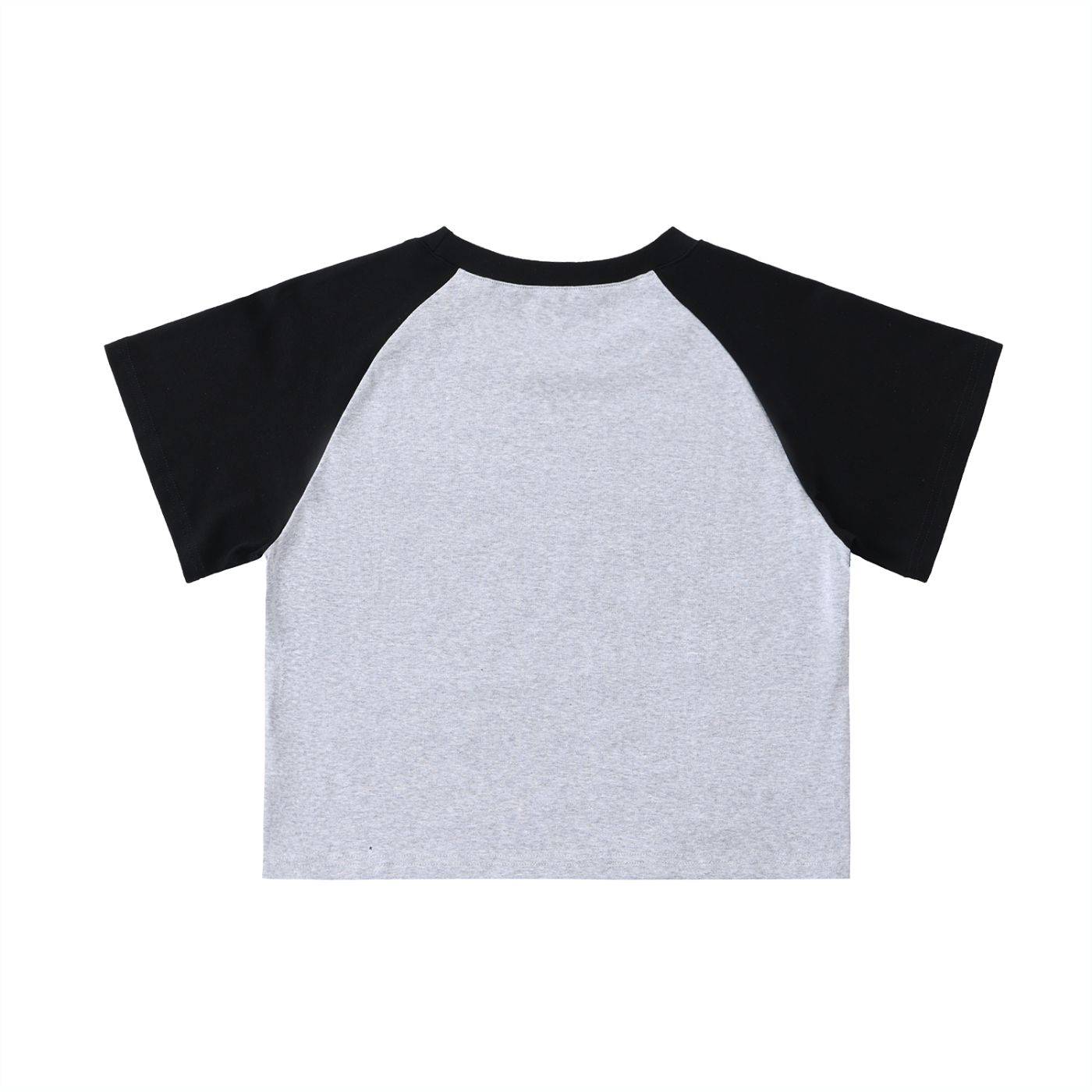 King Kitty Logo - Color-Blocked Raglan Sleeve Crop Top