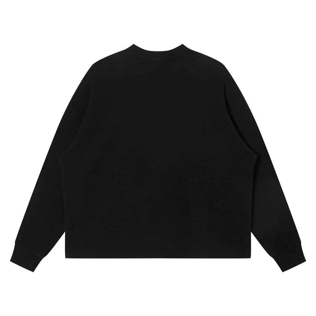 Dripfitty Da Brand -  Waffle Boxy Long Sleeve T-Shirt