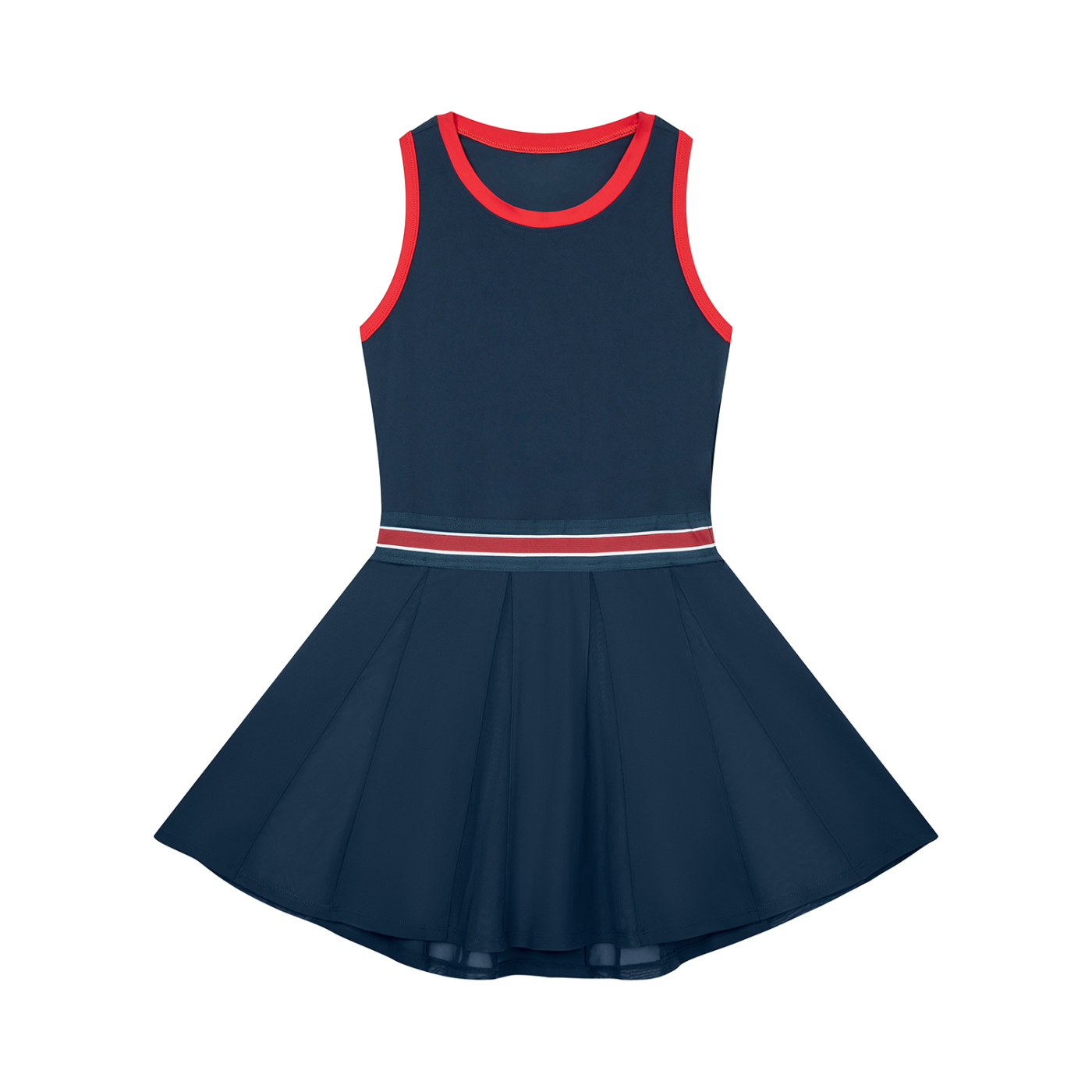 Sweety - Women's Color Block A-Line Sleeveless Dress