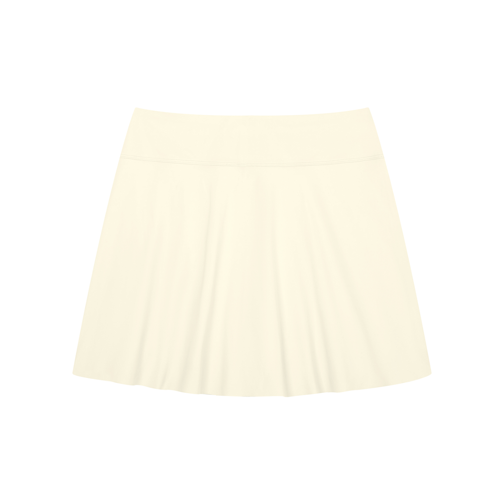Pixie - Women's A-Line Contrast Panel Slit Skirt