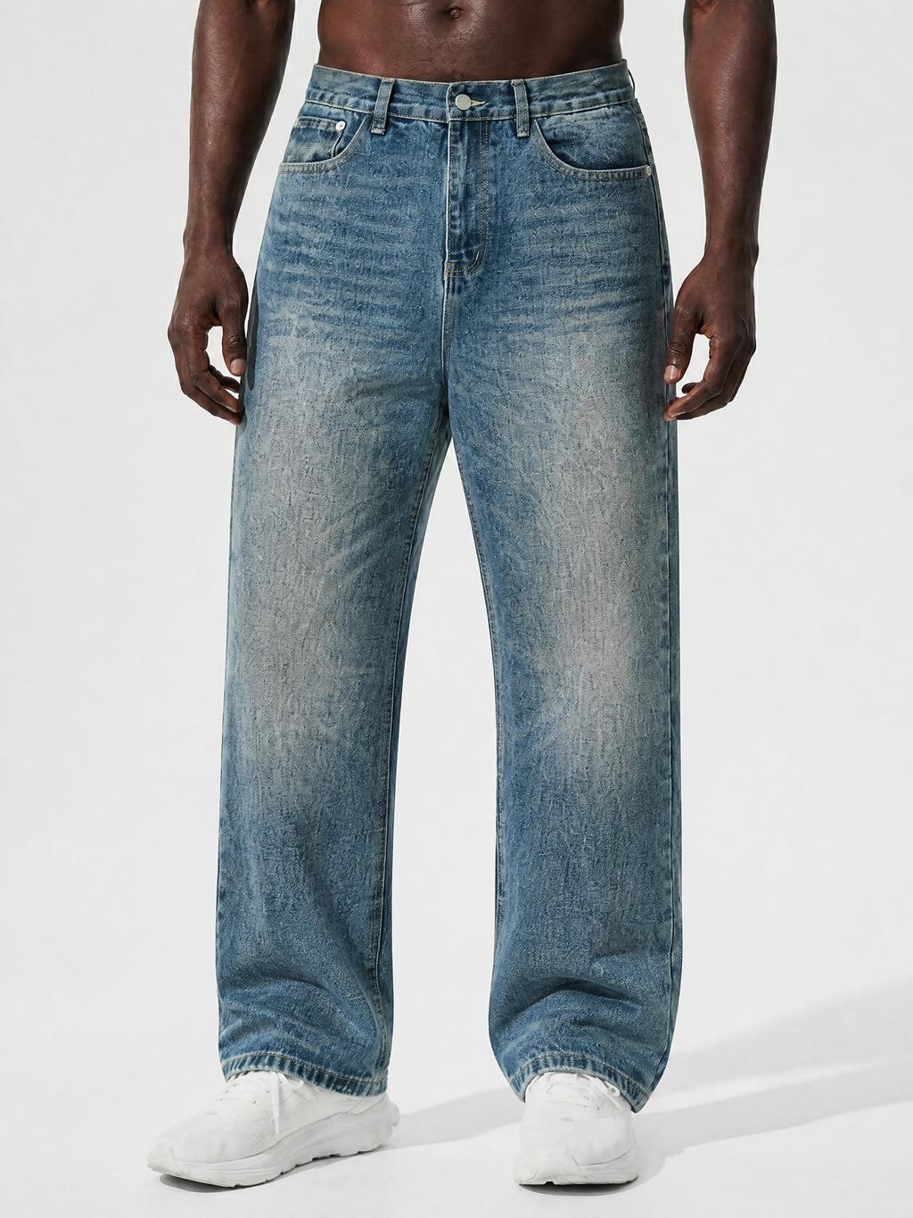 MB0038 - Men's Vintage Wash Denim Jeans