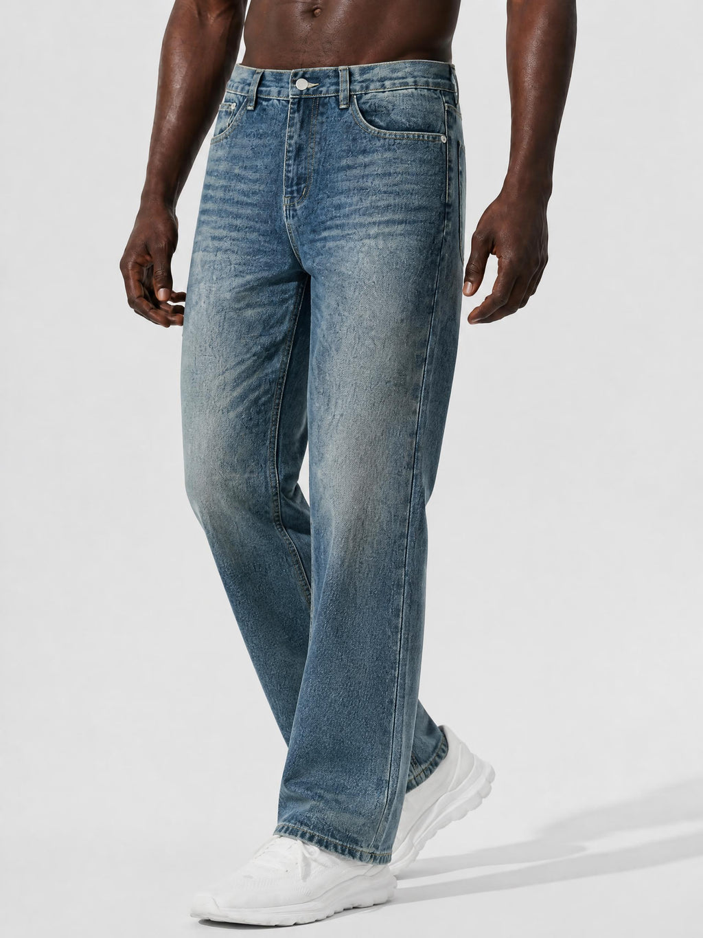 MB0038 - Men's Vintage Wash Denim Jeans