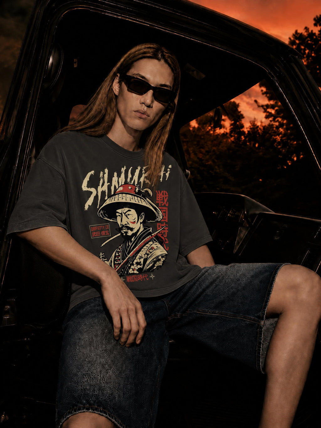 Samurai OG - Drop Shoulder Cotton T-Shirt