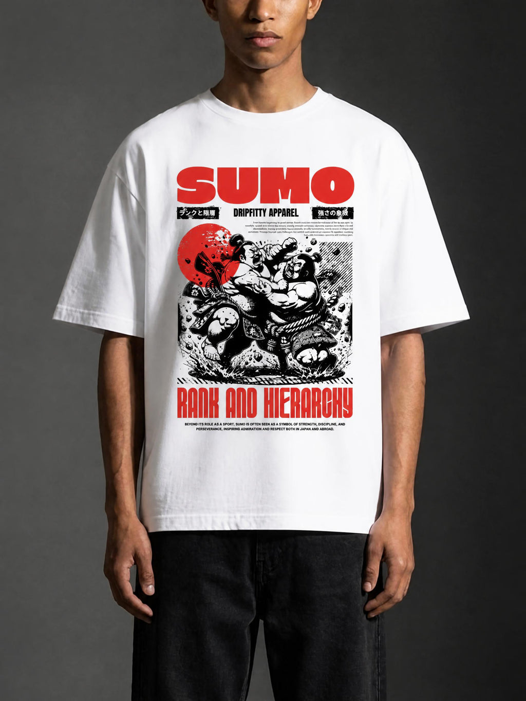 DUO SUMO - Drop Shoulder Cotton T-Shirt