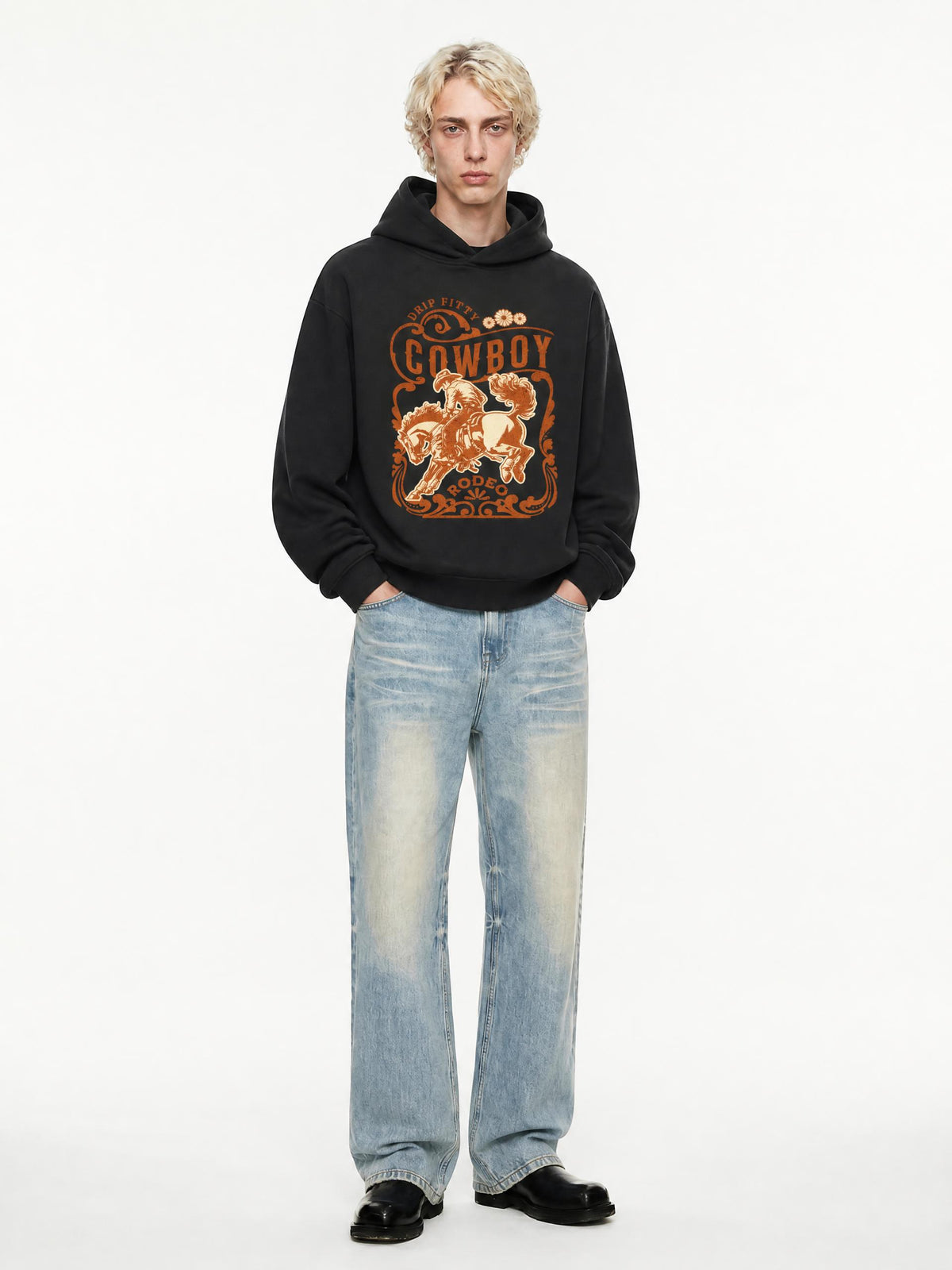 The Cowboy Rodeo - Fleeced Boxy Hoodie
