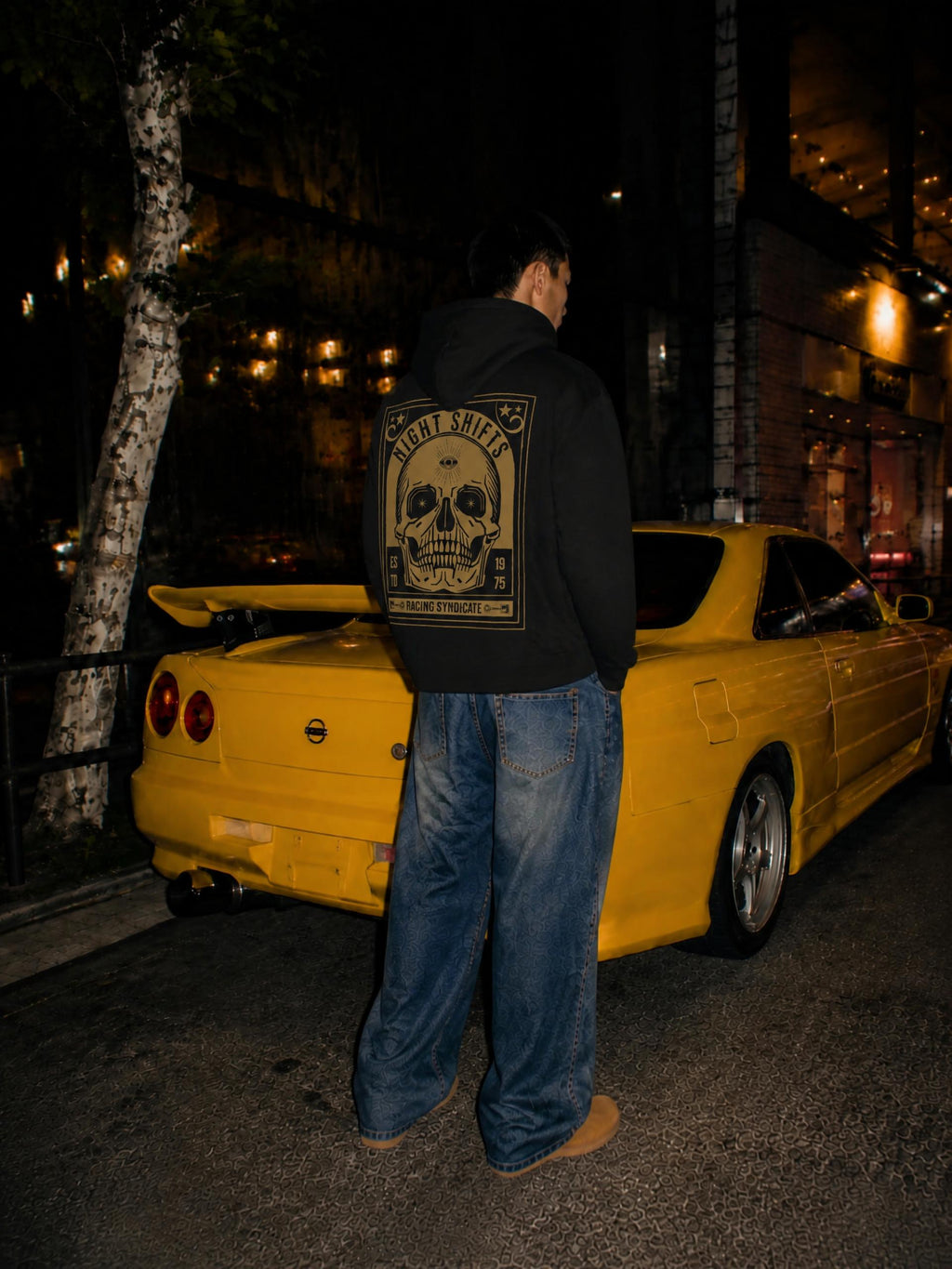 Night Shift - Unisex Drop Shoulder Full Zip Hoodie