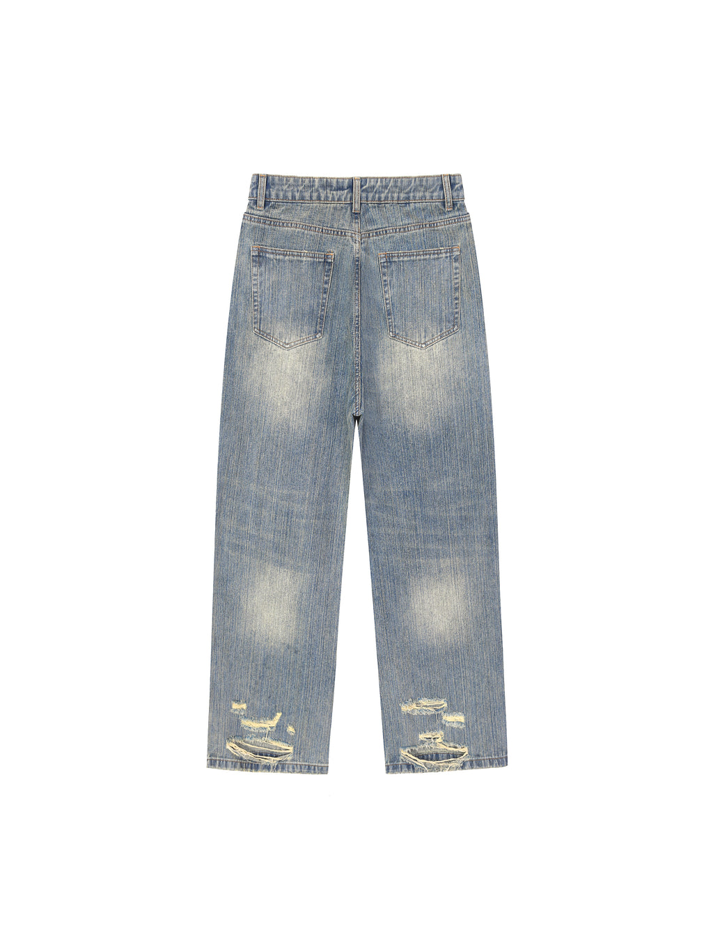 RK0051 - Vintage Wash Distressed Denim Jeans