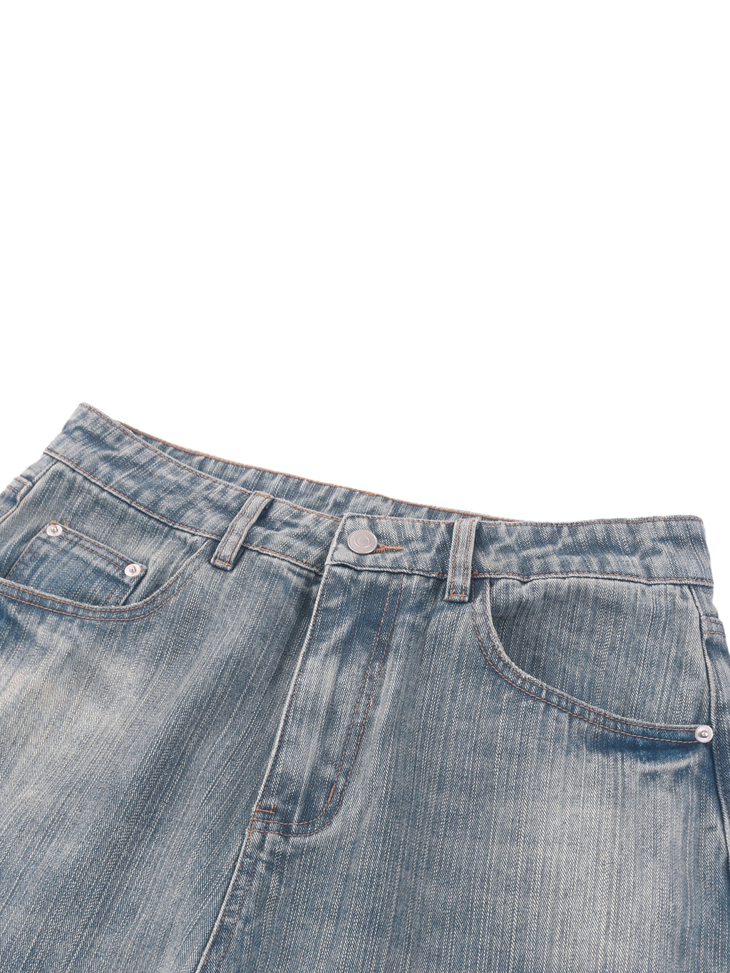 RK0051 - Vintage Wash Distressed Denim Jeans