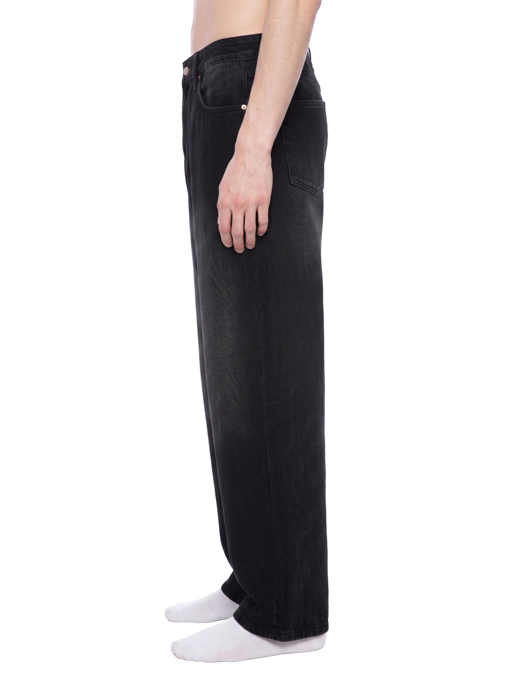 MB0032 - Men's Vintage Wash Wide Leg Jeans