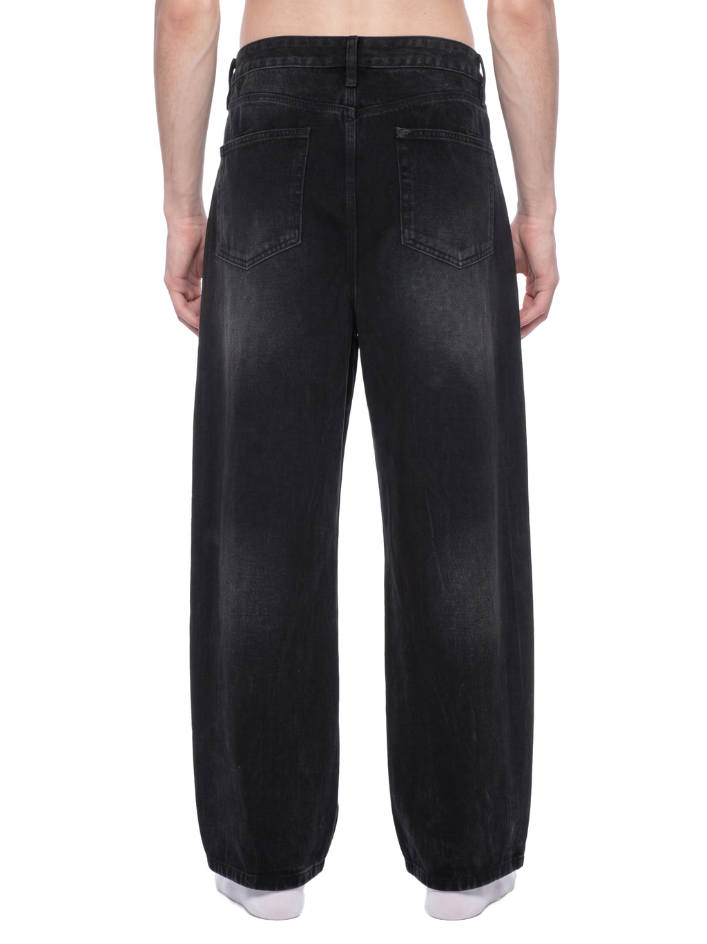 MB0032 - Men's Vintage Wash Wide Leg Jeans