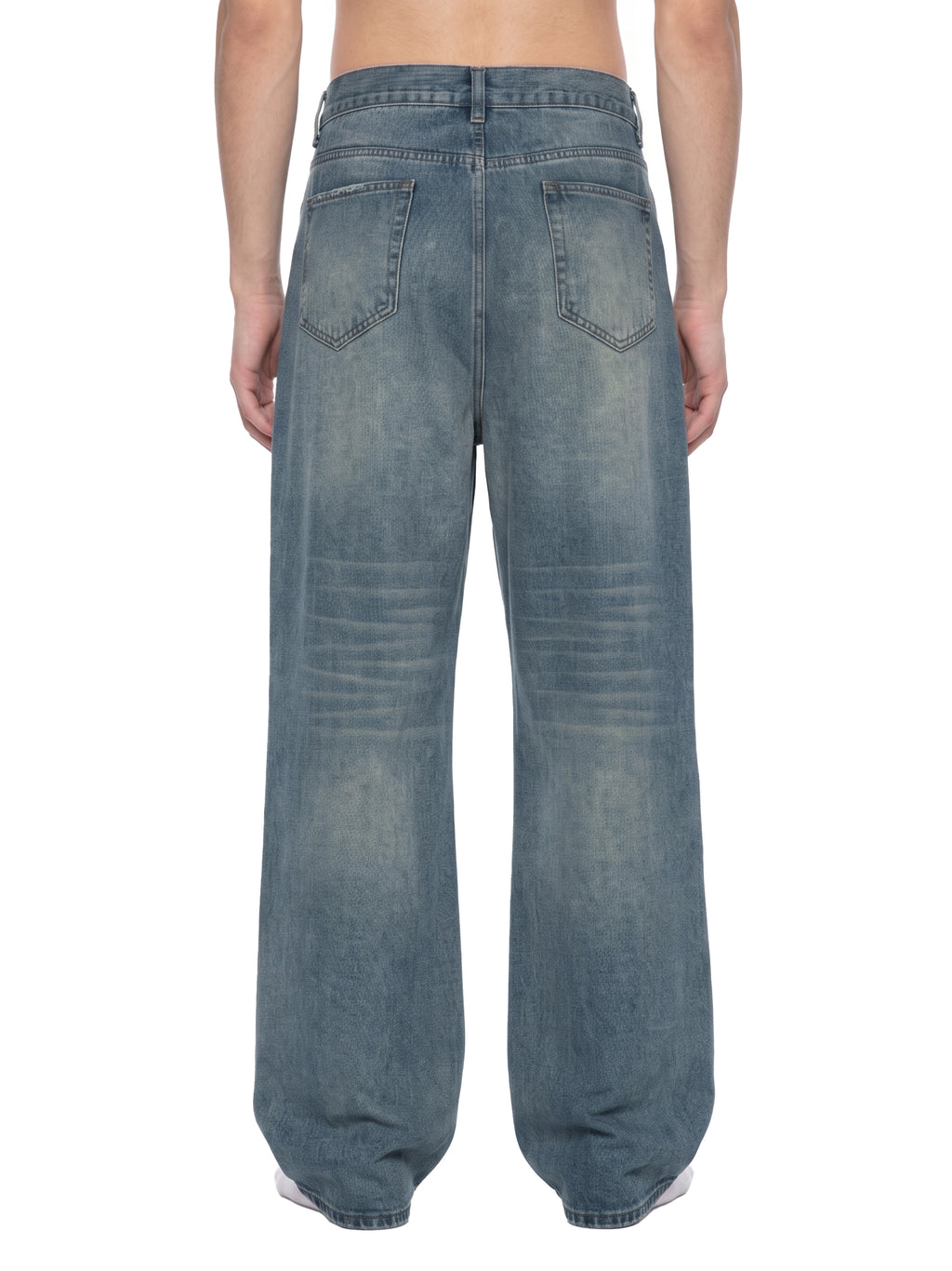 MB0033 - Men’s Vintage Wash Wide Leg Jeans