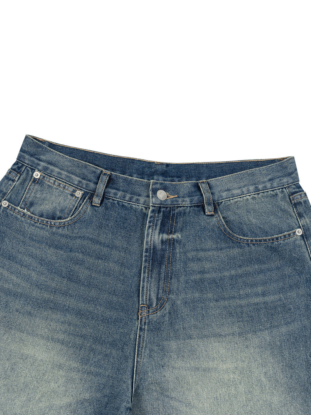 MB0033 - Men’s Vintage Wash Wide Leg Jeans