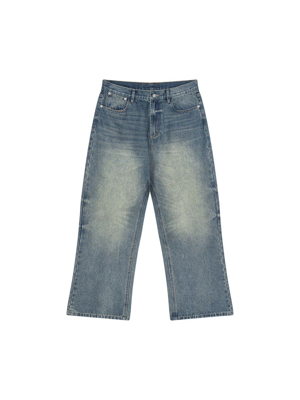 MB0033 - Men’s Vintage Wash Wide Leg Jeans