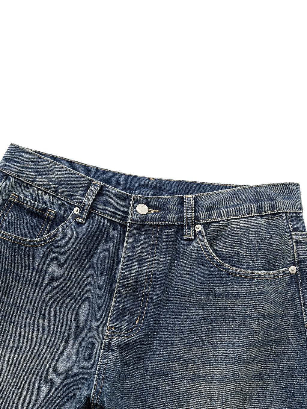 MB0037 - Men’s Vintage Wash Straight Leg Denim Jeans