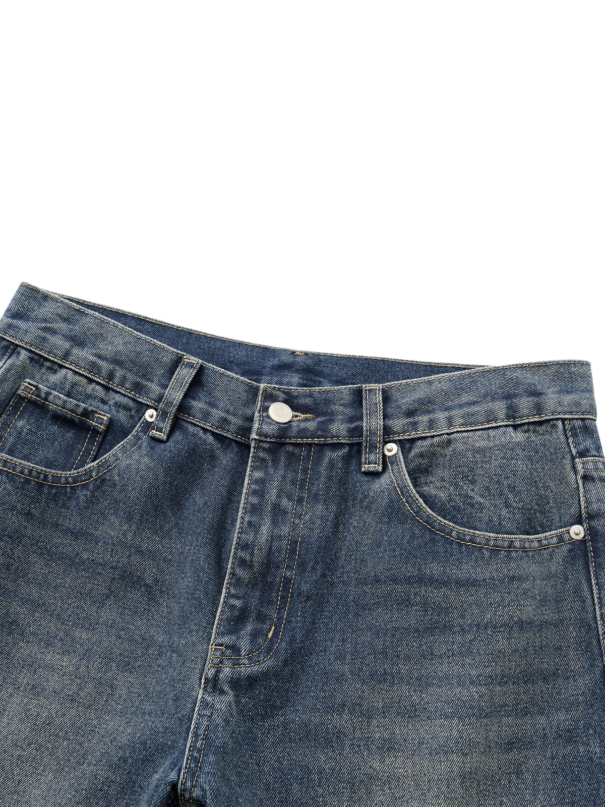 MB0037 - Men’s Vintage Wash Straight Leg Denim Jeans