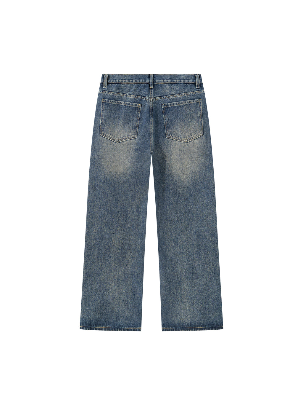 MB0037 - Men’s Vintage Wash Straight Leg Denim Jeans