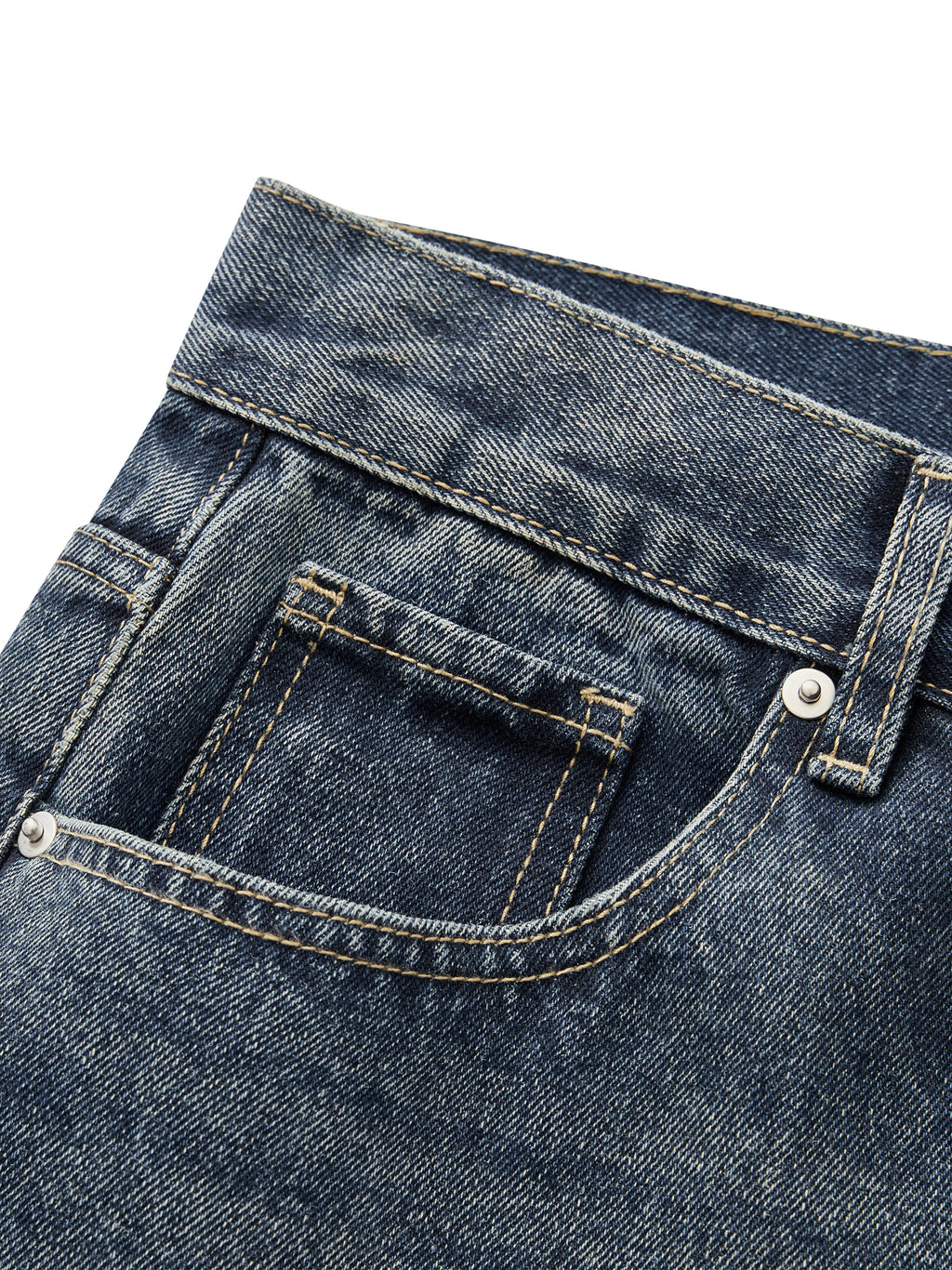 MB0037 - Men’s Vintage Wash Straight Leg Denim Jeans