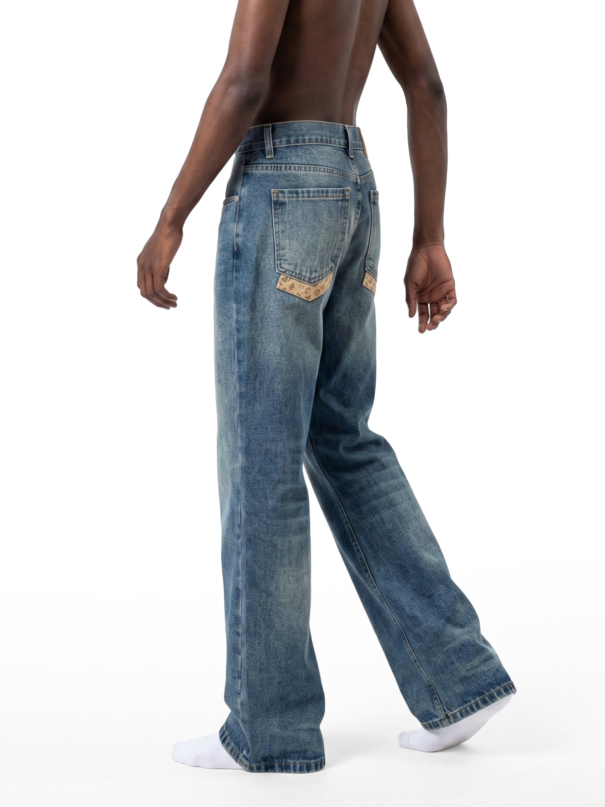 MB0038 - Men's Vintage Wash Denim Jeans